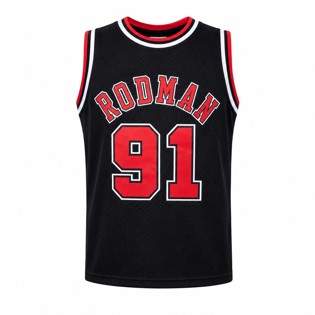 Men's Chicago Bulls Dennis Rodman Mitchell & Ness Black 1997-98 Hardwood Classics Swingman Jersey - image 3