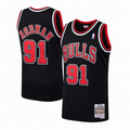 Men's Chicago Bulls Dennis Rodman Mitchell & Ness Black 1997-98 Hardwood Classics Swingman Jersey - image 1
