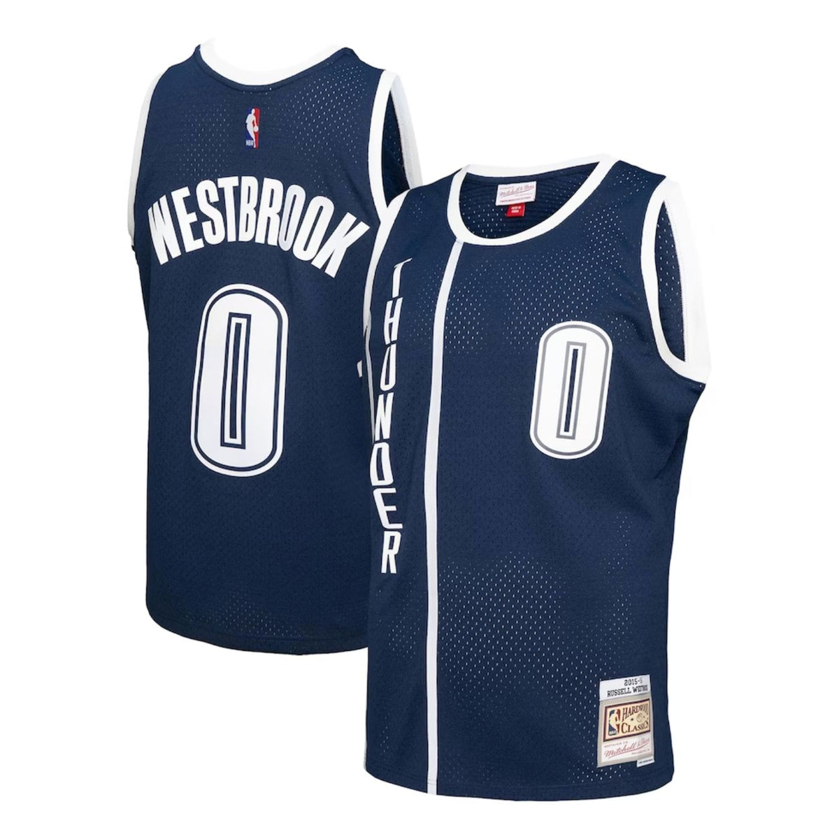 Oklahoma City Thunder Russell Westbrook Navy 2015-16 Hardwood Classics Swingman Jersey - image 1