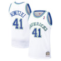 Dallas Mavericks Dirk Nowitzki White 1998-99 Hardwood Classics Swingman Jersey - image 1