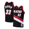 Portland Trail Blazers Scottie Pippen 1999-00 Mitchell & Ness Black Basketball Jersey - image 1