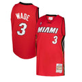 Miami Heat Dwayne Wade Red 2005-06 Hardwood Classics Swingman Jersey - image 1