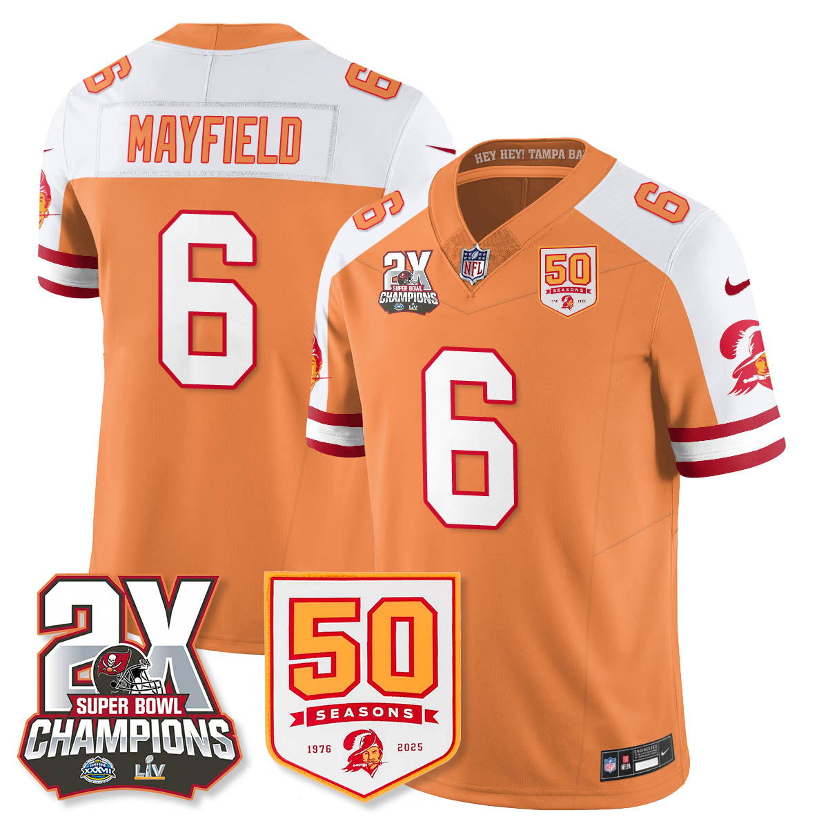 TB 2-Time Champions Patch Throwback Vapor Limited Jersey - image 1