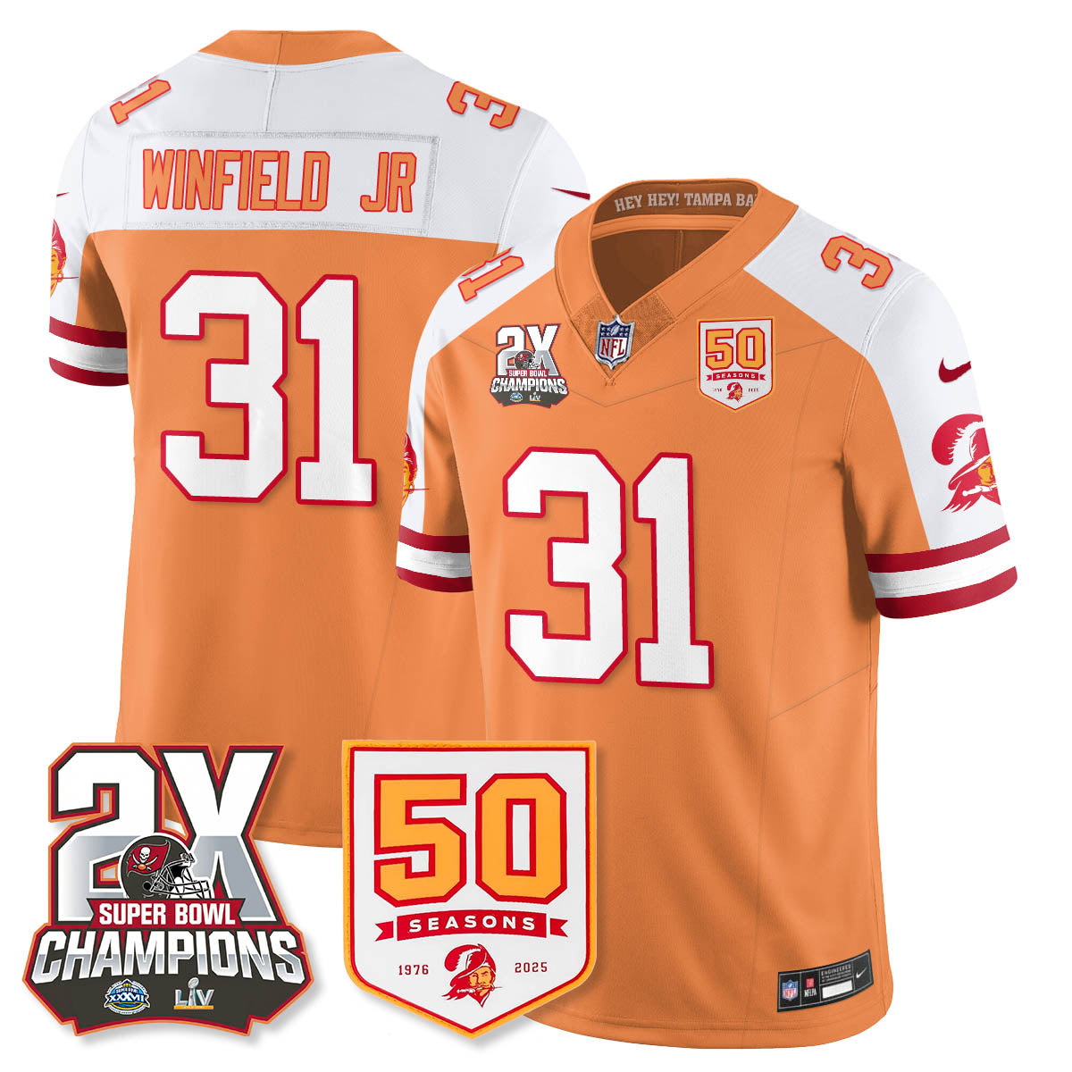 TB 2-Time Champions Patch Throwback Vapor Limited Jersey - image 33