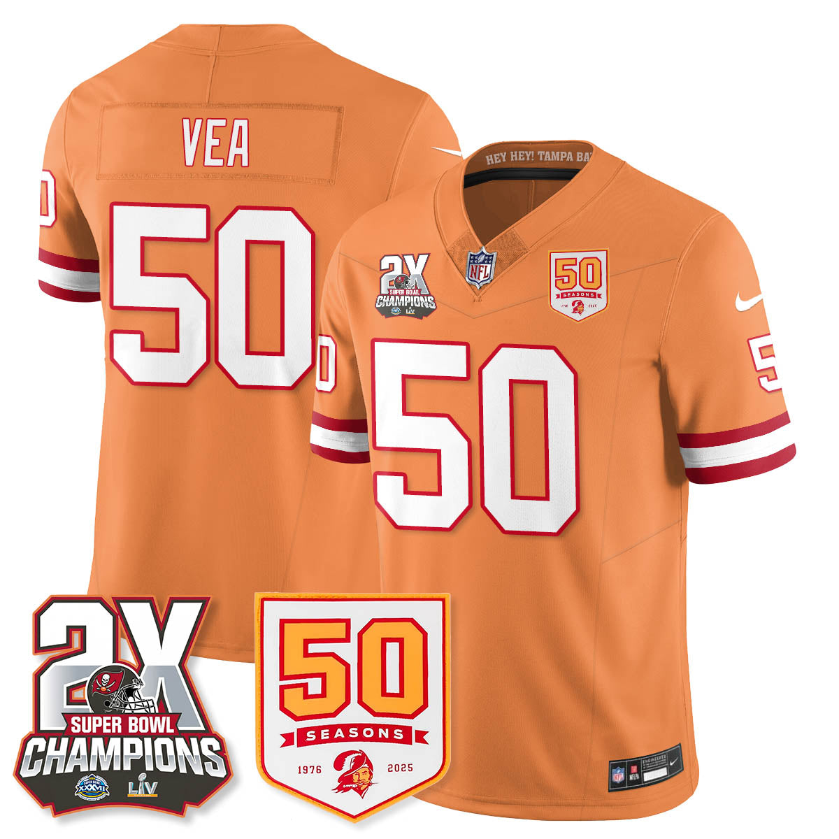 TB 2-Time Champions Patch Throwback Vapor Limited Jersey - image 8