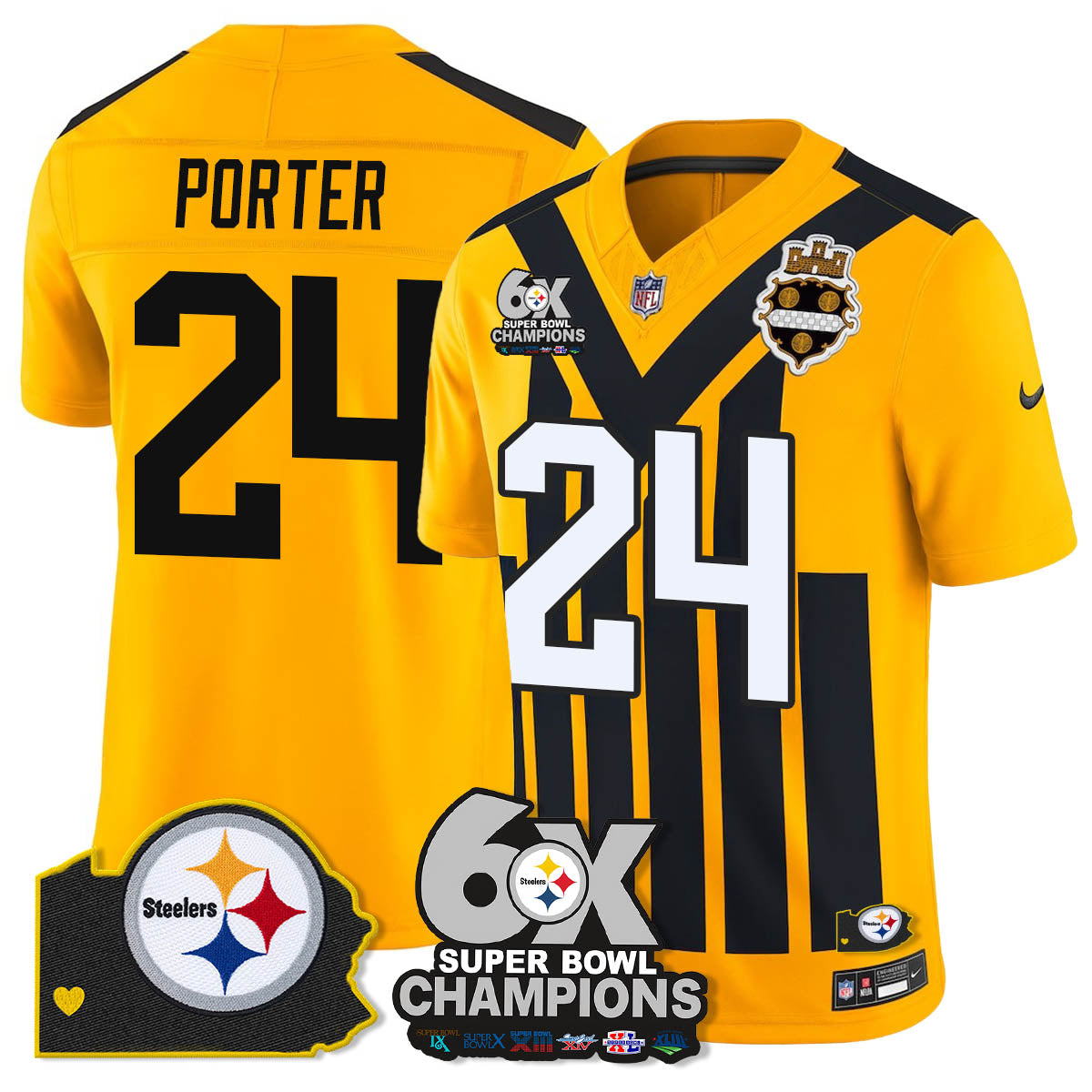 PIT 6-Time Champions Patch Vapor Limited Jersey - image 21