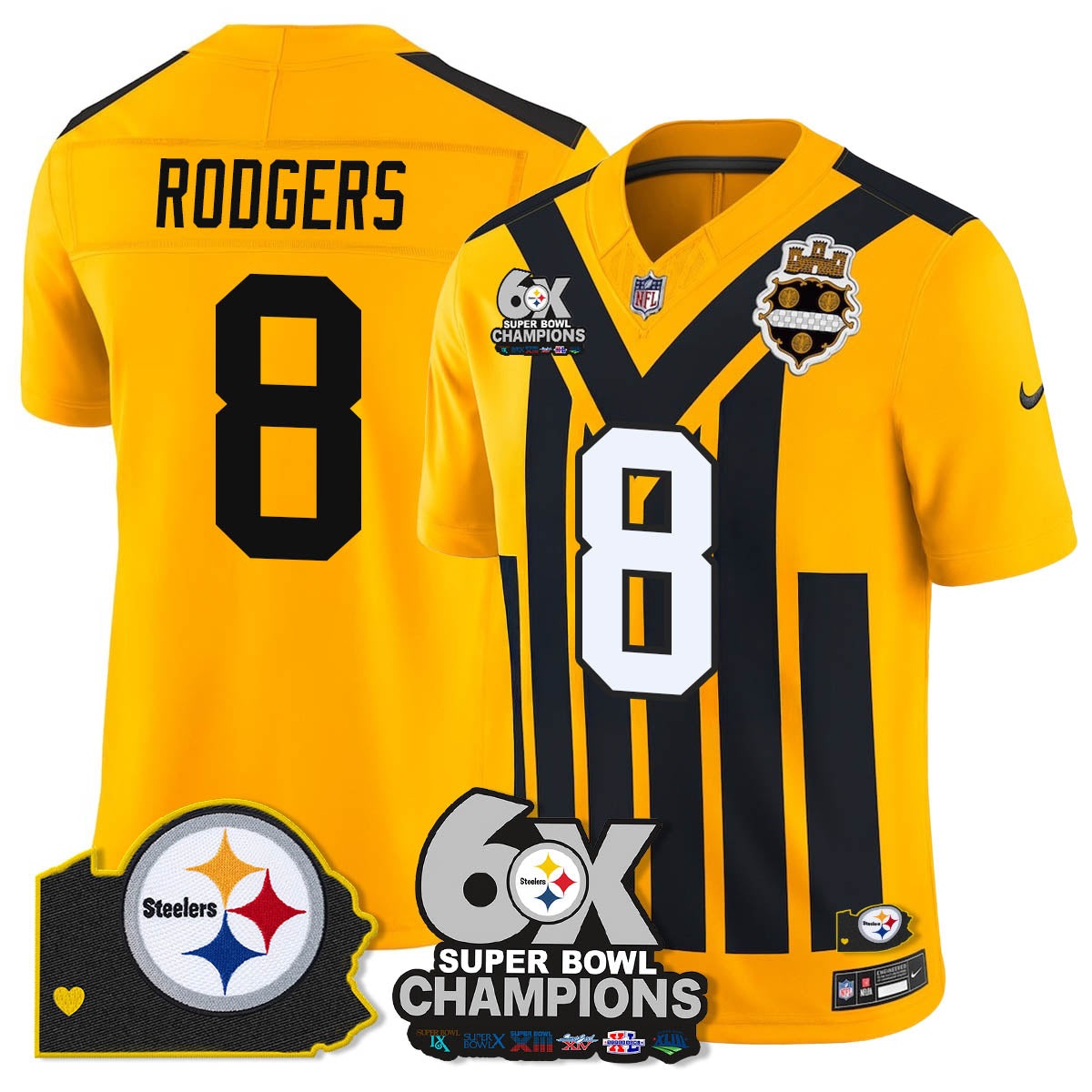 PIT 6-Time Champions Patch Vapor Limited Jersey - image 18