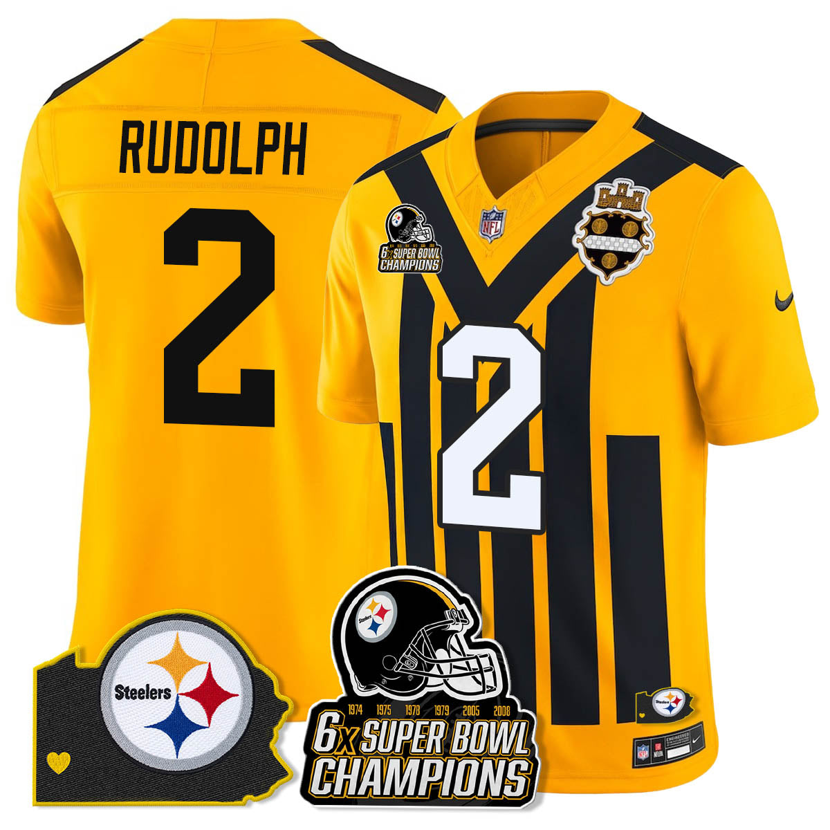 PIT 6-Time Champions Patch Vapor Limited Jersey - image 55