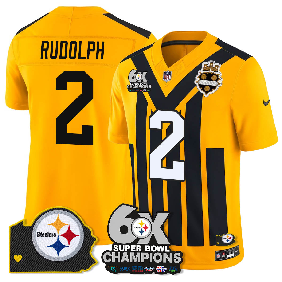 PIT 6-Time Champions Patch Vapor Limited Jersey - image 22