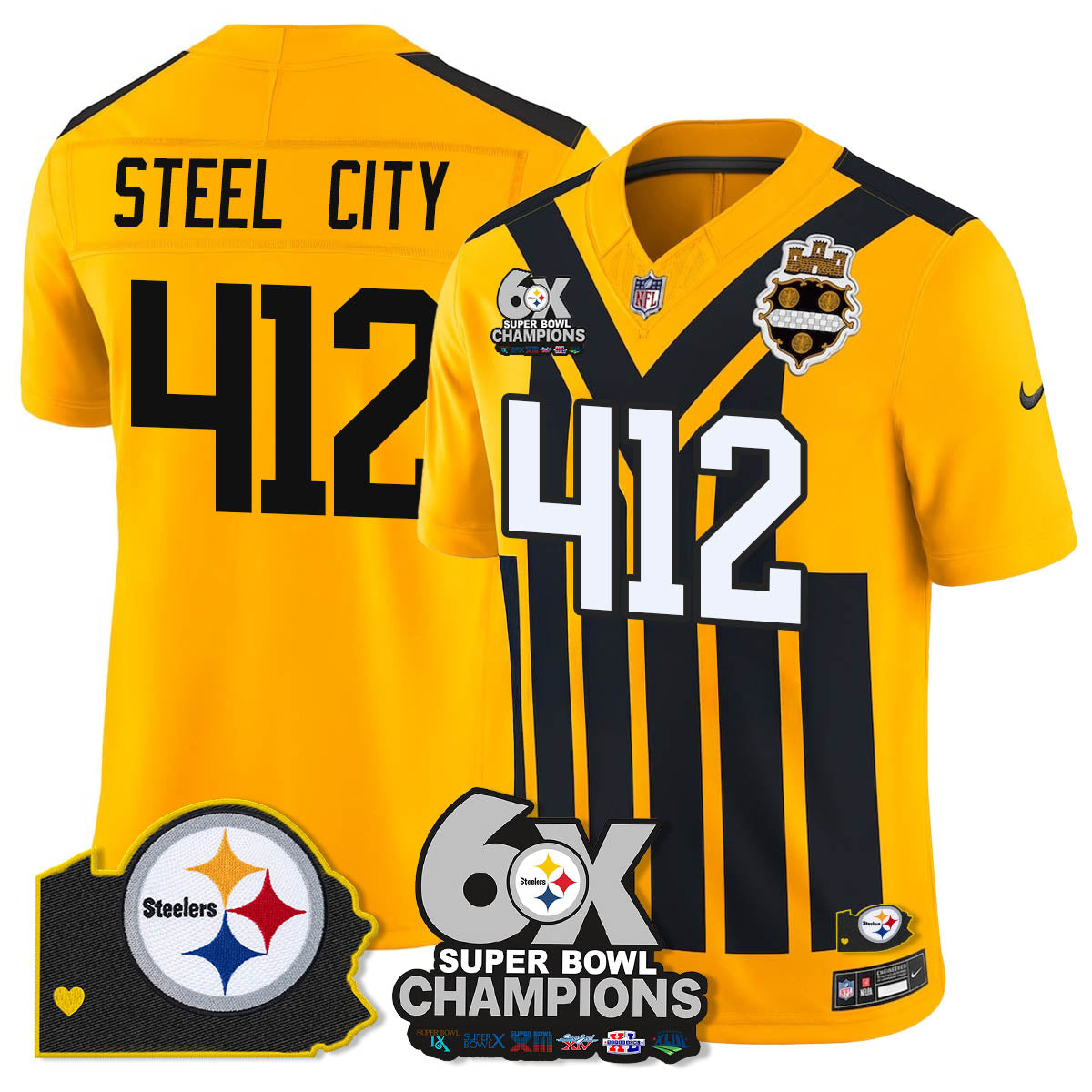 PIT 6-Time Champions Patch Vapor Limited Jersey - image 23