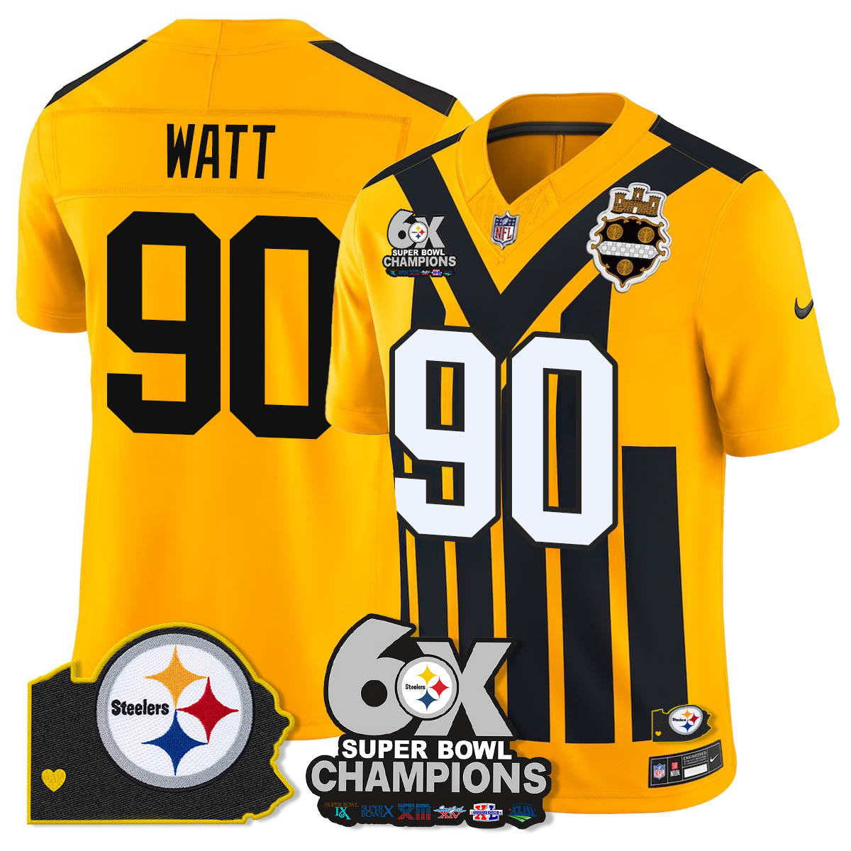 PIT 6-Time Champions Patch Vapor Limited Jersey - image 17