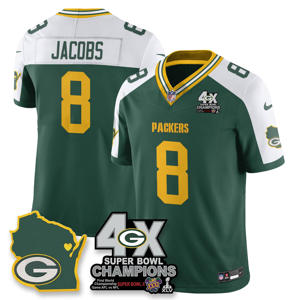 GB 4-Time Champions Patch Vapor Limited Jersey - image 10