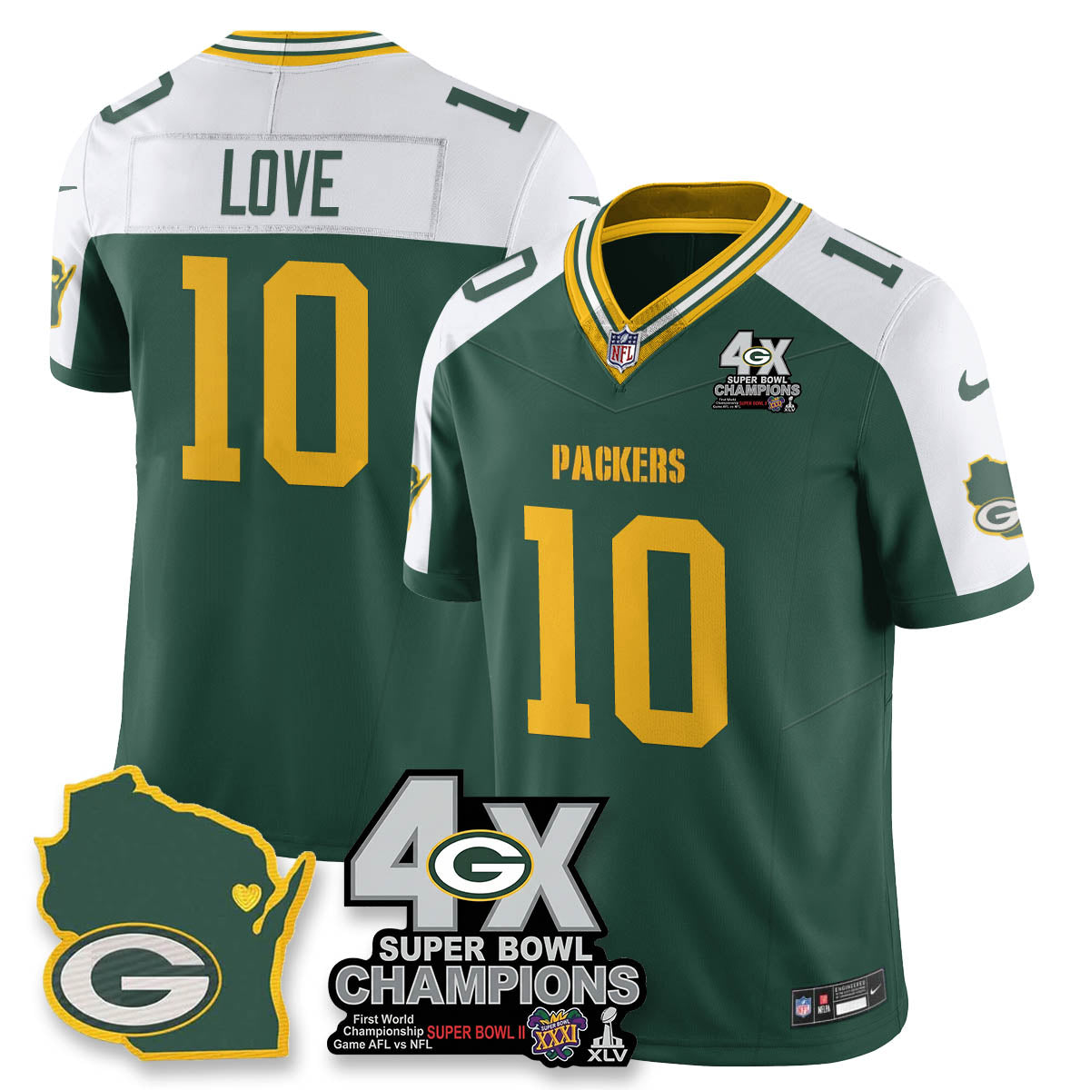 GB 4-Time Champions Patch Vapor Limited Jersey - image 8