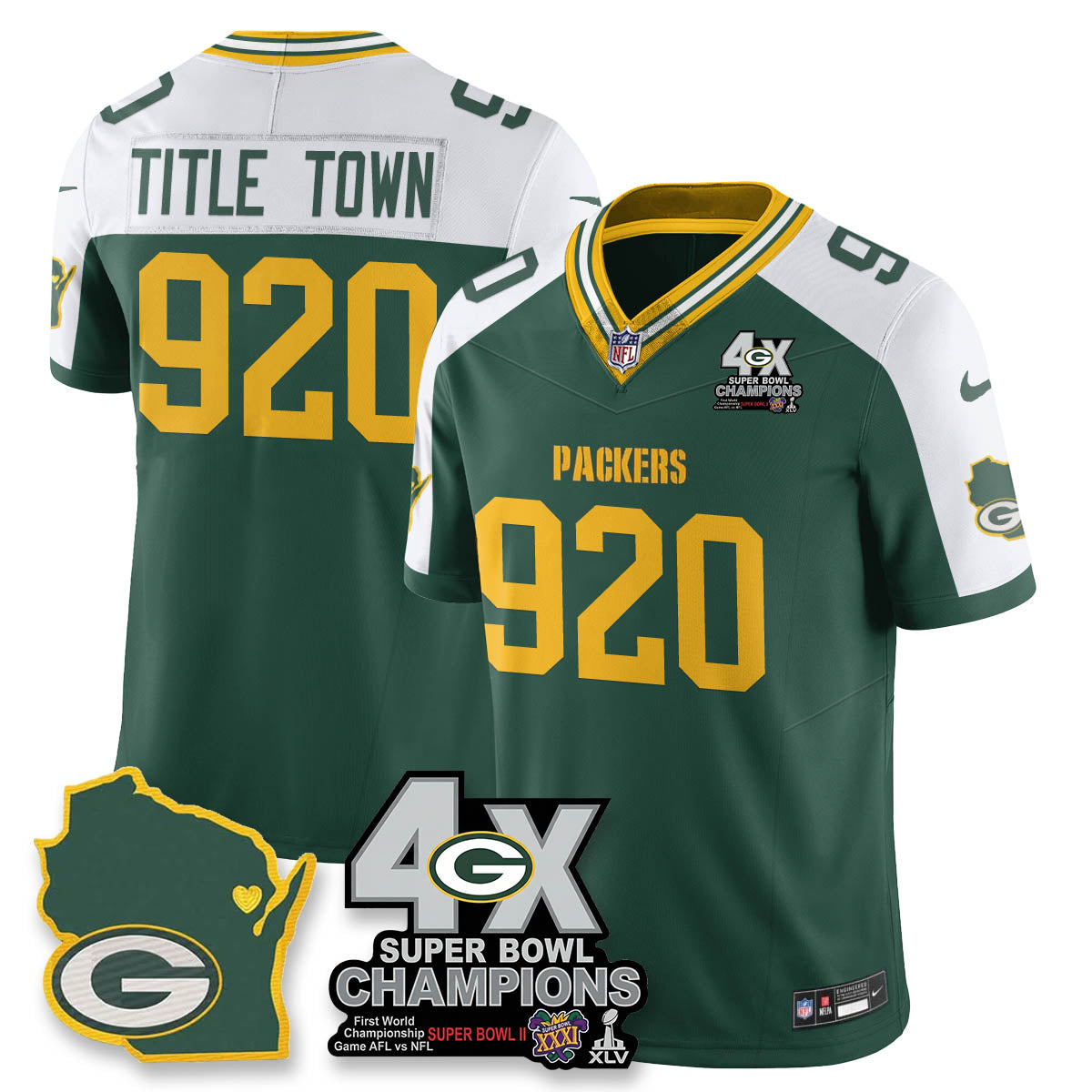 GB 4-Time Champions Patch Vapor Limited Jersey - image 14