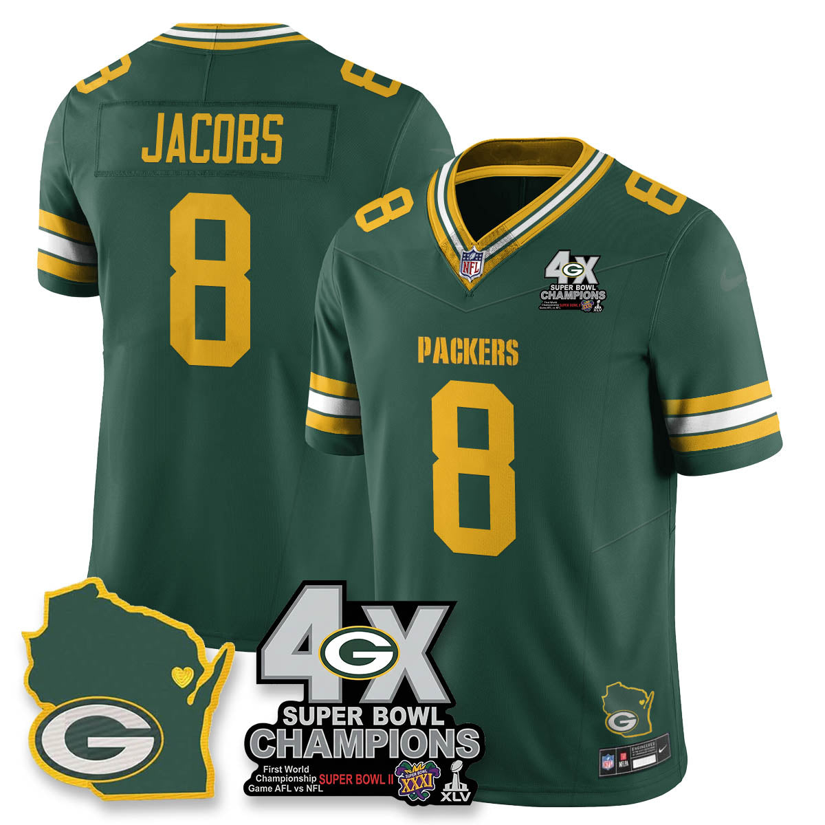 GB 4-Time Champions Patch Vapor Limited Jersey - image 17