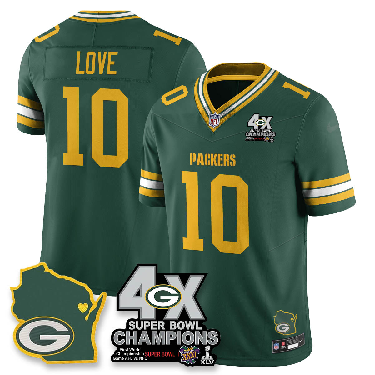 GB 4-Time Champions Patch Vapor Limited Jersey - image 15