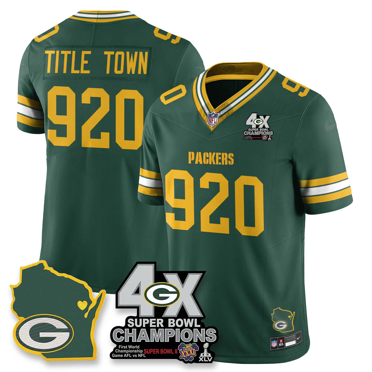 GB 4-Time Champions Patch Vapor Limited Jersey - image 21