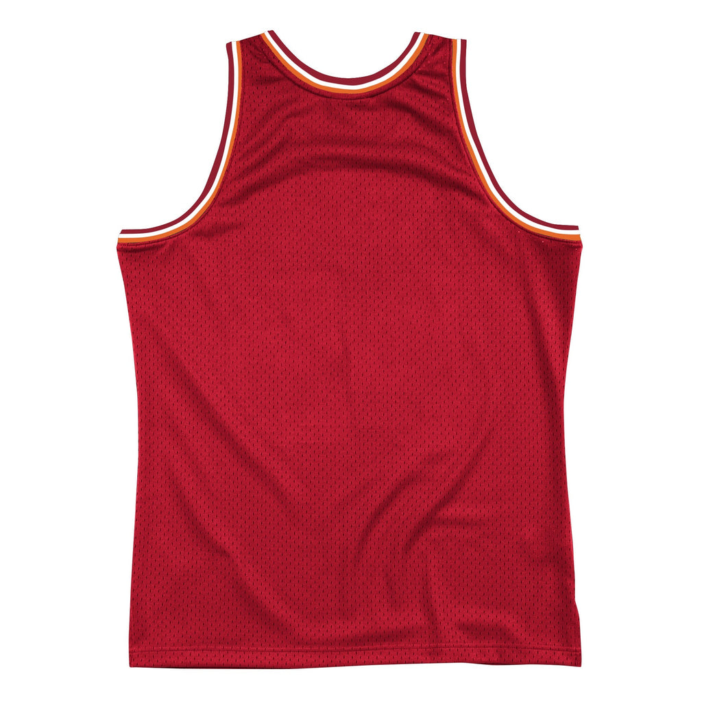 Men's Miami Heat Mitchell & Ness Red Hardwood Classics Blown Out Fashion Jersey - image 2