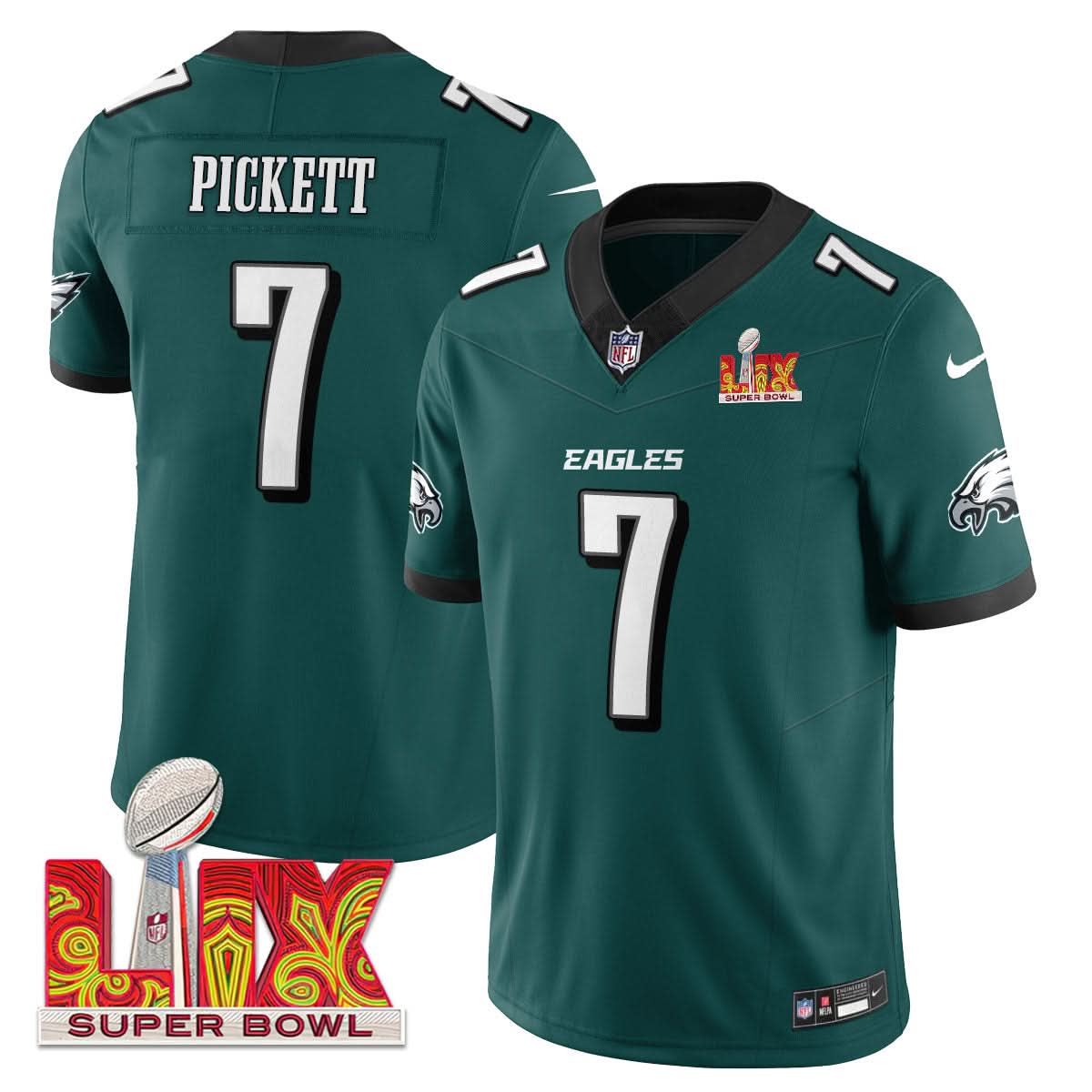 PE Super Bowl LIX Patch Vapor Limited Jersey - image 2