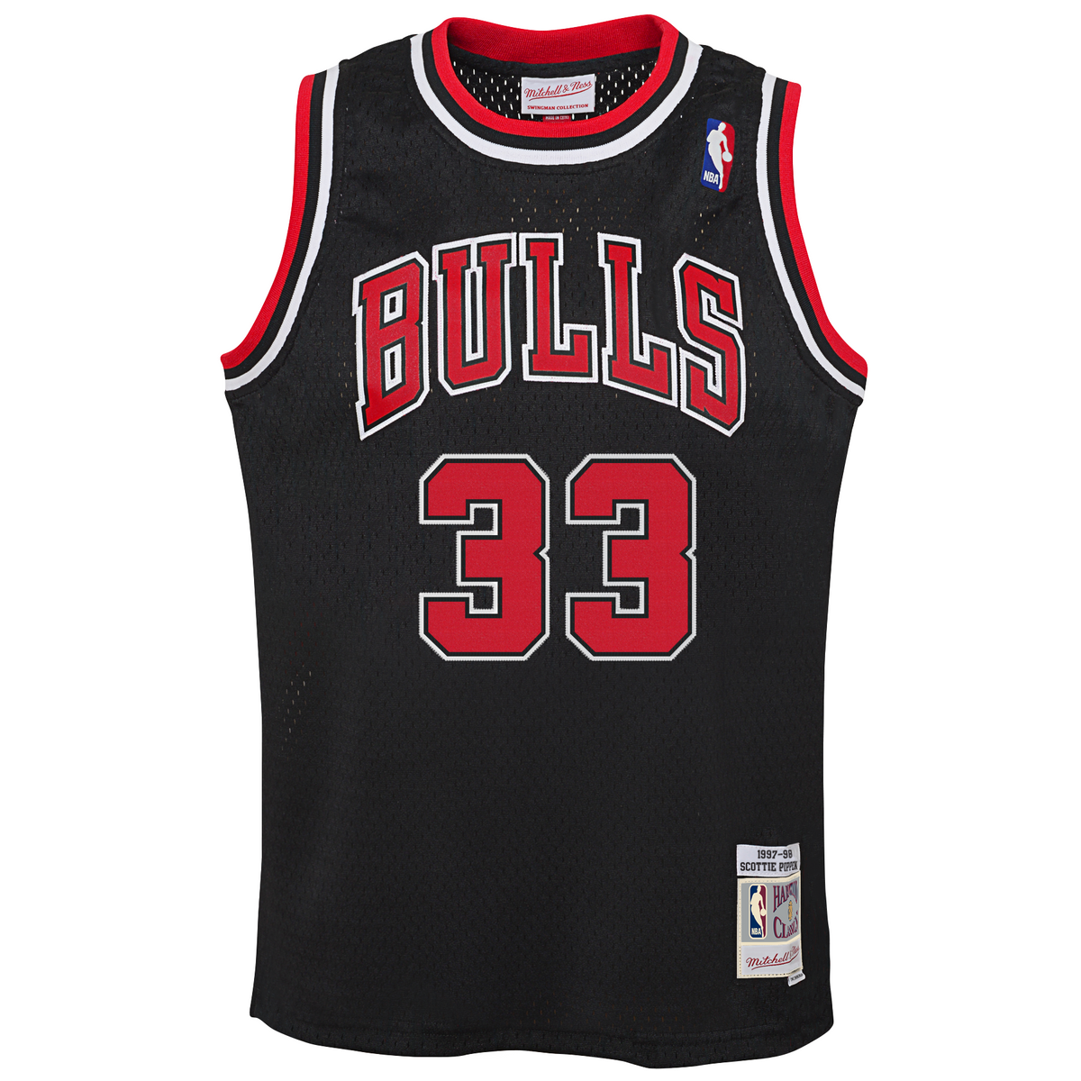 Chicago Bulls Scottie Pippen Mitchell & Ness Black Alternate Swingman Jersey - image 2