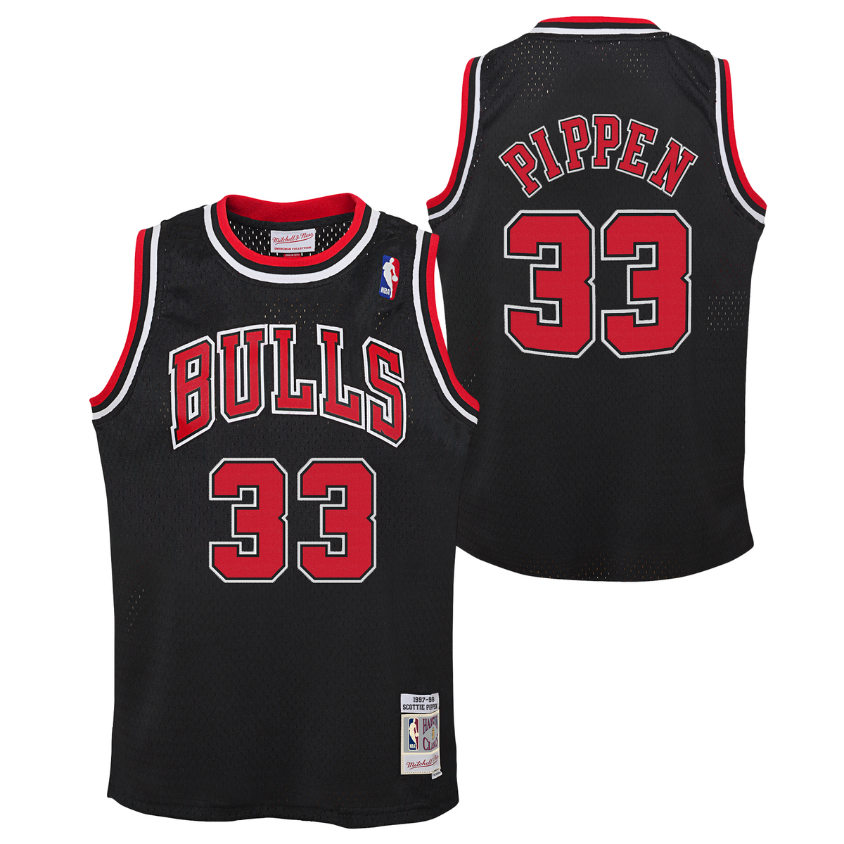 Chicago Bulls Scottie Pippen Mitchell & Ness Black Alternate Swingman Jersey - image 1