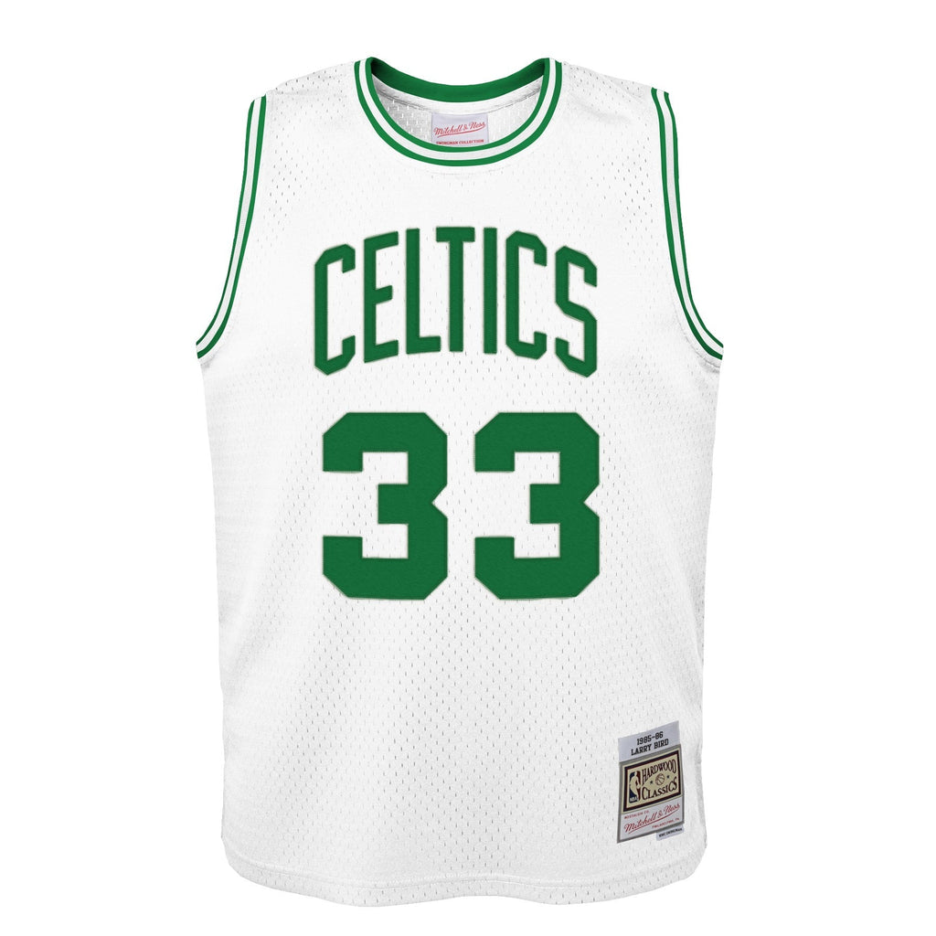 Boston Celtics Larry Bird Mitchell & Ness White 1985-86 Hardwood Classics Swingman Jersey - image 2