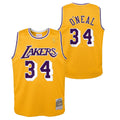 Los Angeles Lakers Shaquille O`Neal Mitchell & Ness Gold 1996-97 Hardwood Classics Swingman Jersey - image 1