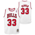 Chicago Bulls Scottie Pippen Mitchell & Ness White Hardwood Classics Swingman Jersey - image 1