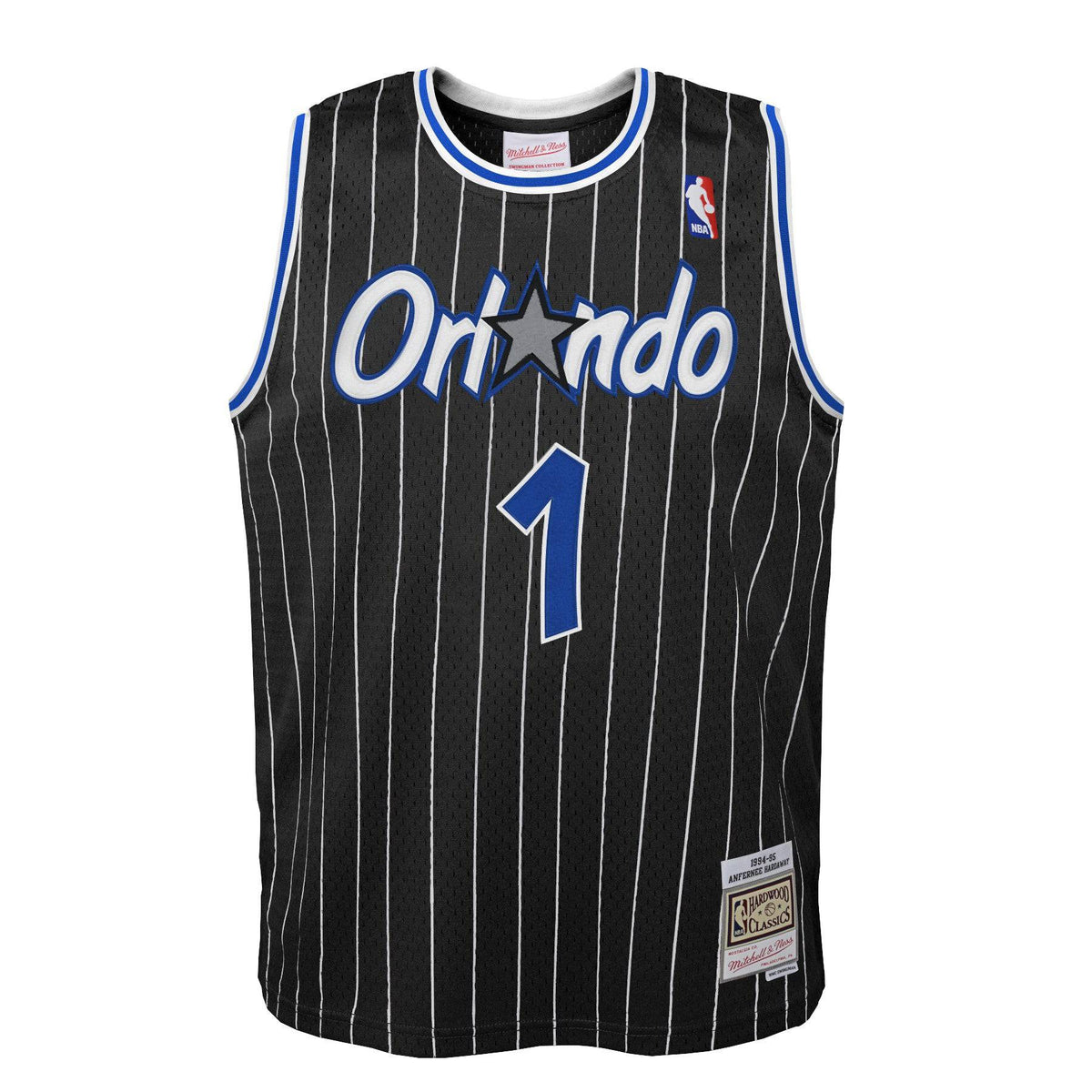 Orlando Magic Anfernee  Penny Hardaway Mitchell & Ness 1994 NBA Black Hardwood Classic Swingman Jersey - image 2