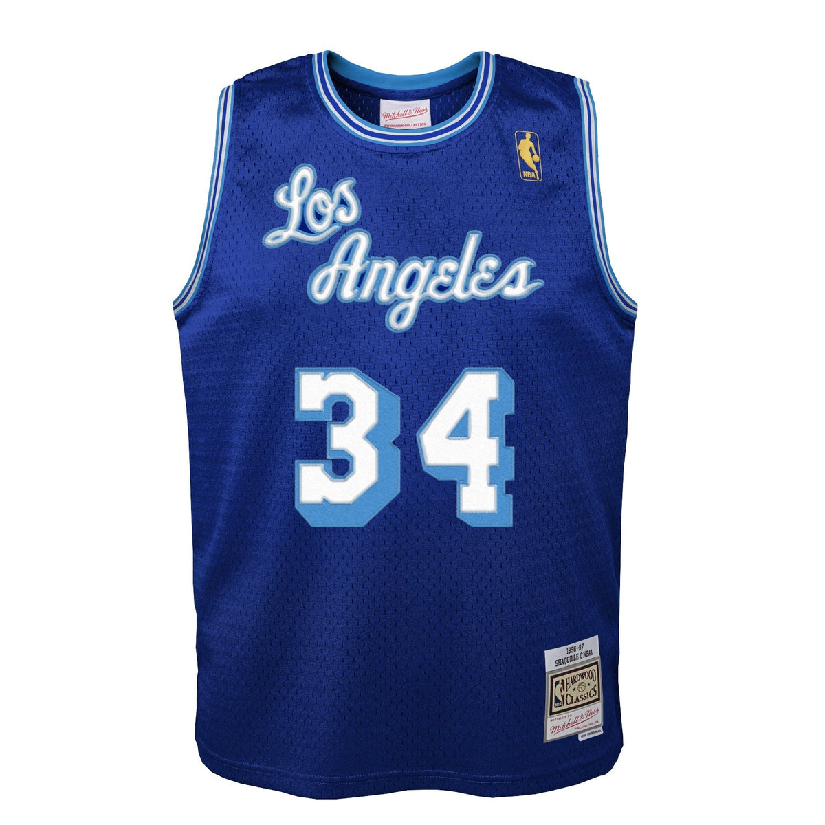 Los Angeles Lakers Shaquille O'Neal Mitchell & Ness Blue 1996-97 Hardwood Classics Swingman Jersey - image 2