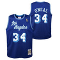 Los Angeles Lakers Shaquille O'Neal Mitchell & Ness Blue 1996-97 Hardwood Classics Swingman Jersey - image 1