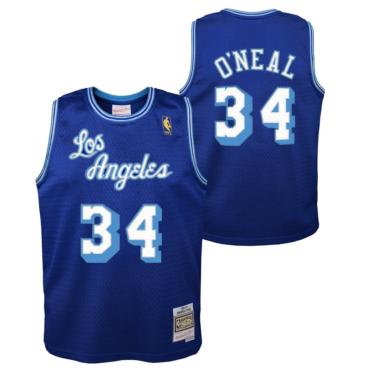 Los Angeles Lakers Shaquille O'Neal Mitchell & Ness Blue 1996-97 Hardwood Classics Swingman Jersey - image 1