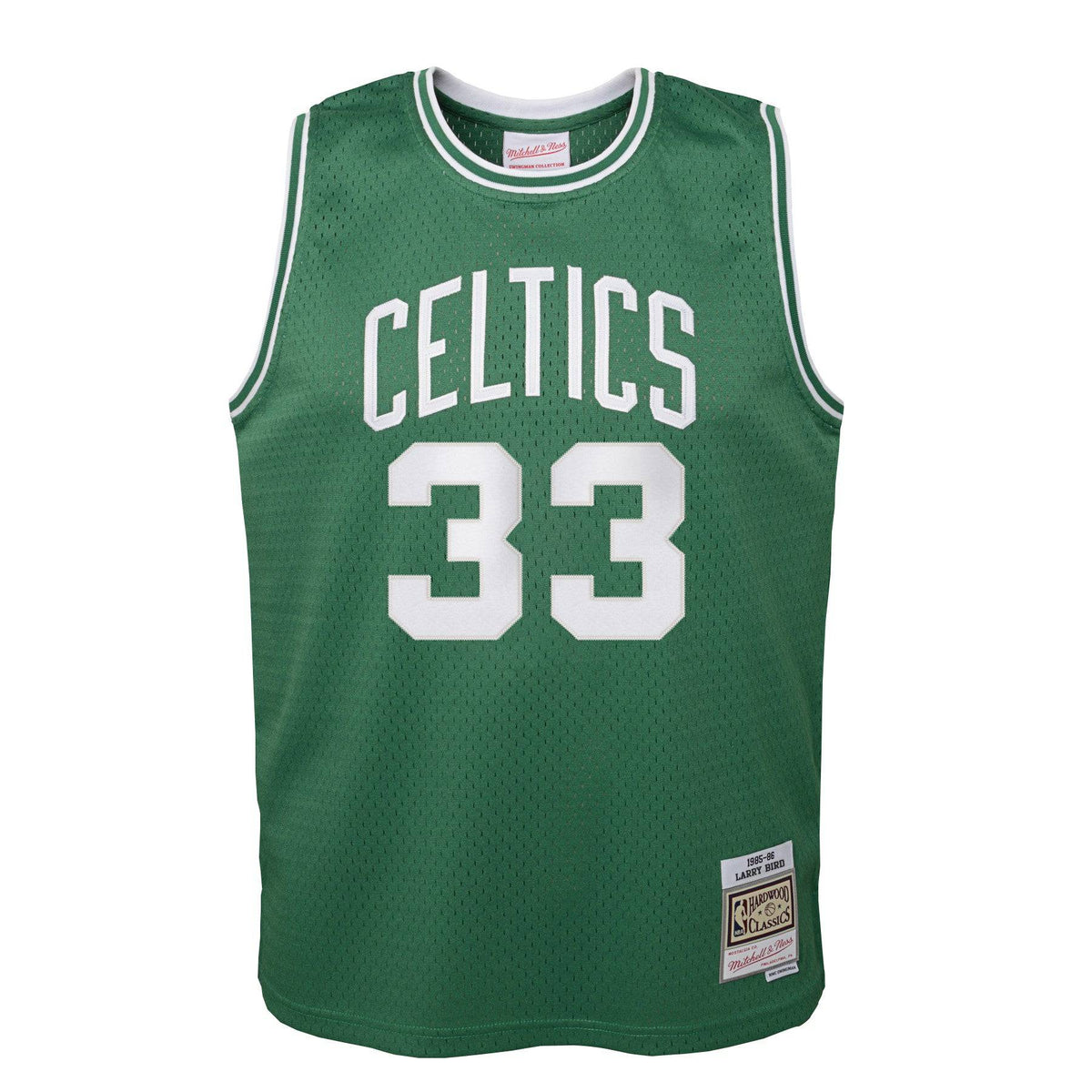Boston Celtics Larry Bird Mitchell & Ness Kelly Green 1985-86 Hardwood Classics Swingman Jersey - image 2