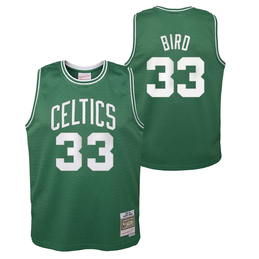 Boston Celtics Larry Bird Mitchell & Ness Kelly Green 1985-86 Hardwood Classics Swingman Jersey - image 1