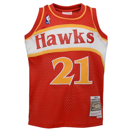 Dominique Wilkins Atlanta Hawks Mitchell & Ness Red 1986-87 Hardwood Classics Swingman Jersey - image 2