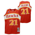 Dominique Wilkins Atlanta Hawks Mitchell & Ness Red 1986-87 Hardwood Classics Swingman Jersey - image 1