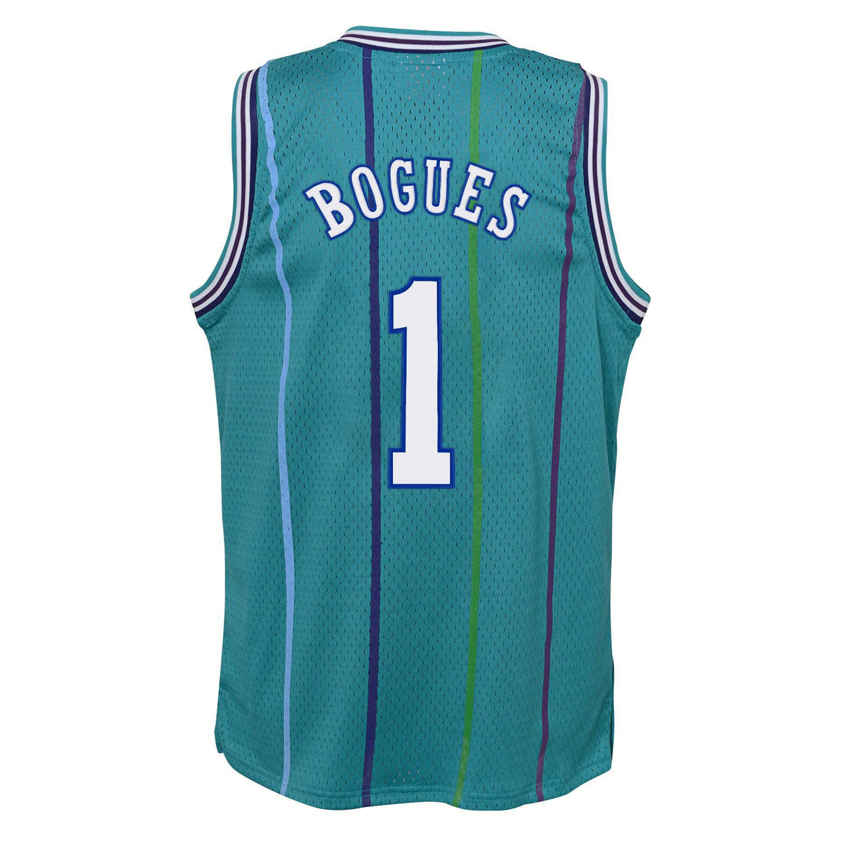 Charlotte Hornets Muggsy Bogues Mitchell & Ness Teal 1992-93 Hardwood Classics Swingman Jersey - image 3