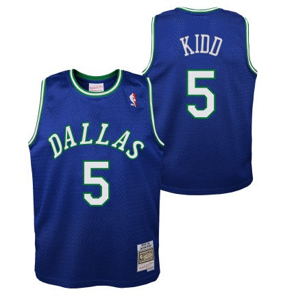 Jason Kidd Dallas Mavericks Mitchell & Ness Blue 1994-95 Hardwood Classics Swingman Jersey - image 1