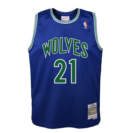 Minnesota Timberwolves Kevin Garnett Mitchell & Ness Blue 1995-96 Hardwood Classics Swingman Jersey - image 2