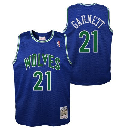 Minnesota Timberwolves Kevin Garnett Mitchell & Ness Blue 1995-96 Hardwood Classics Swingman Jersey - image 1