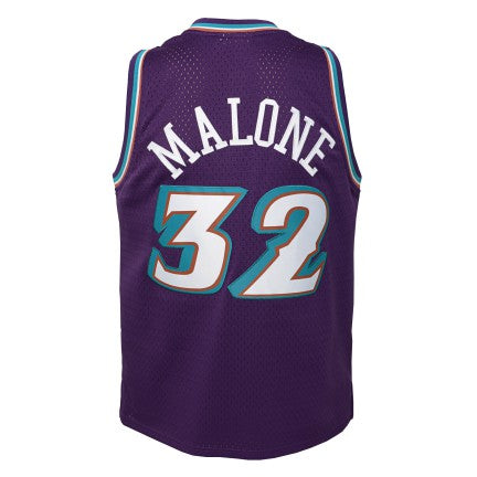 Utah Jazz Karl Malone Mitchell & Ness Purple 1996-97 Hardwood Classics Swingman Jersey - image 3