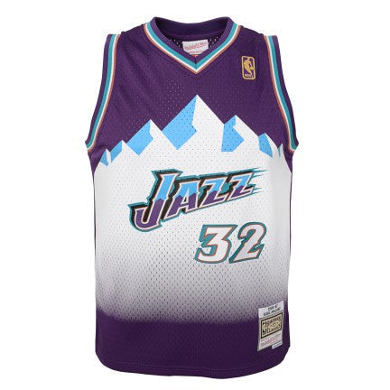 Utah Jazz Karl Malone Mitchell & Ness Purple 1996-97 Hardwood Classics Swingman Jersey - image 2