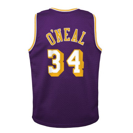 Los Angeles Lakers Shaquille O`Neal Mitchell & Ness Purple 1996-97 Hardwood Classics Swingman Jersey - image 3