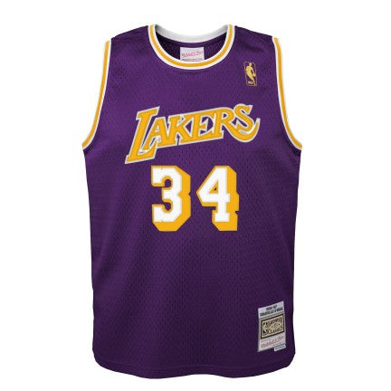 Los Angeles Lakers Shaquille O`Neal Mitchell & Ness Purple 1996-97 Hardwood Classics Swingman Jersey - image 2