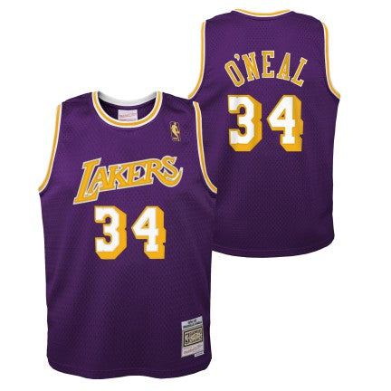 Los Angeles Lakers Shaquille O`Neal Mitchell & Ness Purple 1996-97 Hardwood Classics Swingman Jersey - image 1