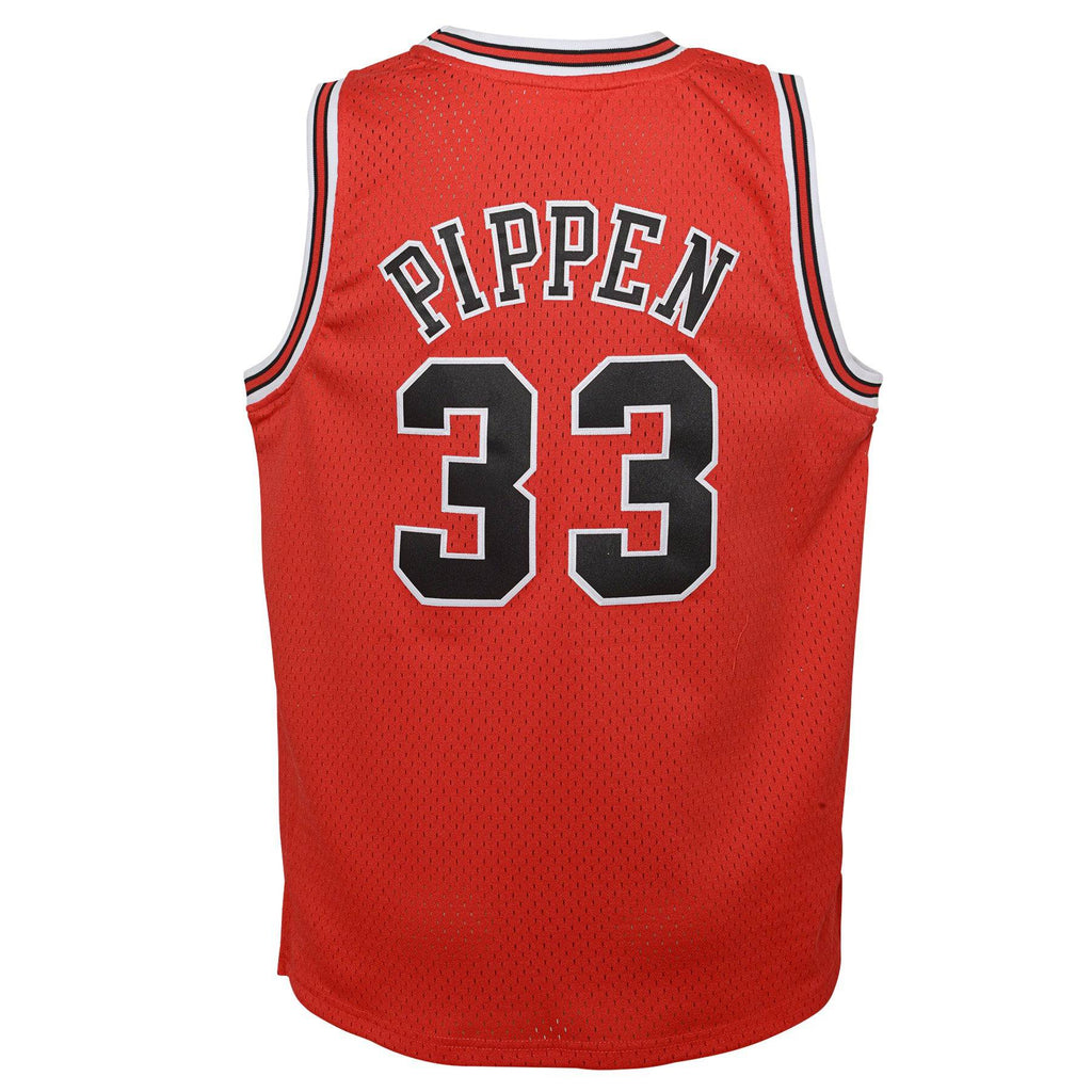 Chicago Bulls Scottie Pippen Mitchell & Ness Red Hardwood Classics Swingman Jersey - image 3