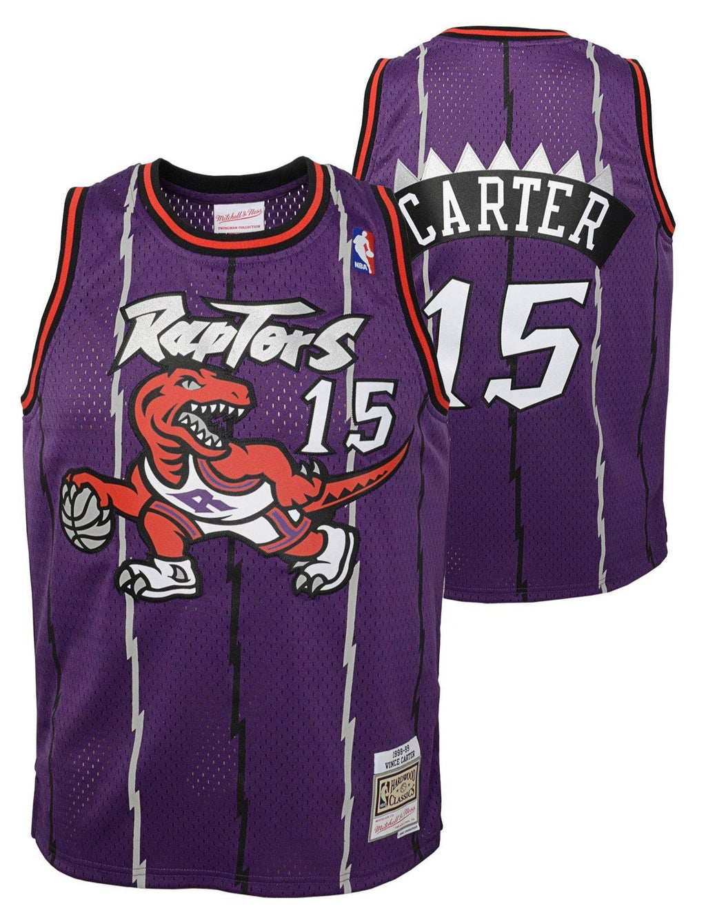 Toronto Raptors Vince Carter Mitchell & Ness Purple Hardwood Classics Jersey - image 1