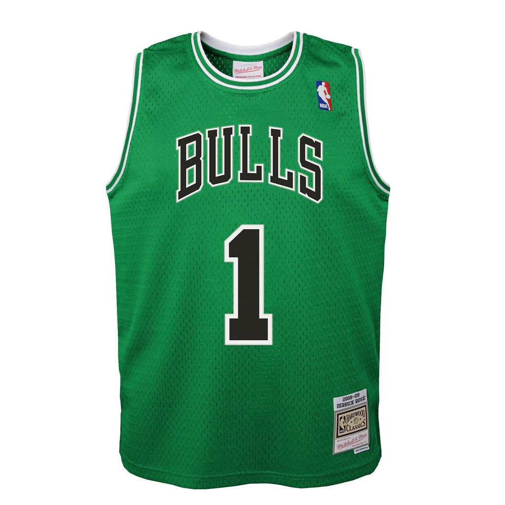 Chicago Bulls Derrick Rose Mitchell & Ness Kelly Green St. Patricks Day Hardwood Classics Swingman Jersey - image 2