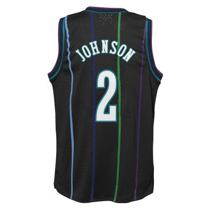 Charlotte Hornets Larry Johnson Mitchell & Ness 1992-93 Hardwood Classics Reload 2.0 Swingman Jersey-Black - image 3