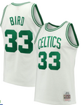 Boston Celtics Larry Bird White 1985-86 Hardwood Classics Swingman Jersey - image 1